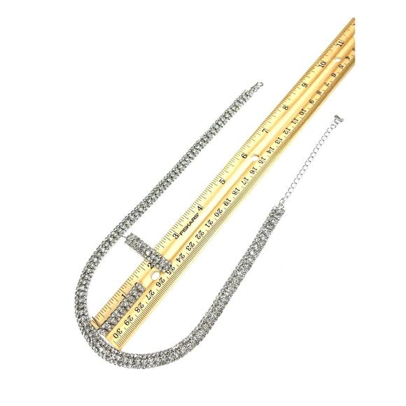 NEW 14" 16" 18" 20" Necklace Earrings Set Clear Rhinestone Jewelry Lot MA01 - Picture 4 of 4